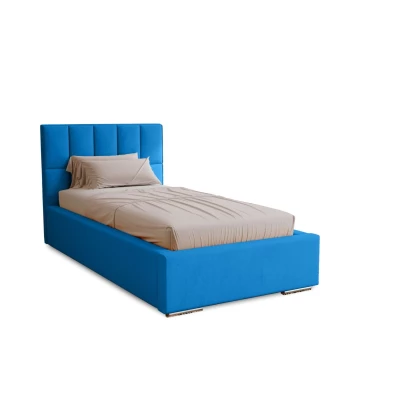 Jednolôžková čalúnená posteľ 90x200 EMPORIA - modrá