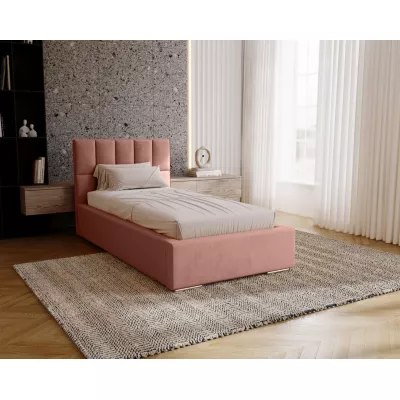 Jednolôžková čalúnená posteľ 90x200 EMPORIA - ružová