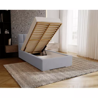 Jednolôžková čalúnená posteľ 90x200 EMPORIA - modrá