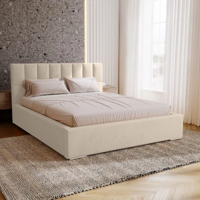 Jednolôžková čalúnená posteľ 120x200 EMPORIA - vanilková