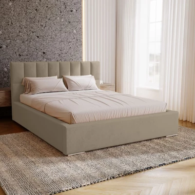 Jednolôžková čalúnená posteľ 120x200 EMPORIA - latte
