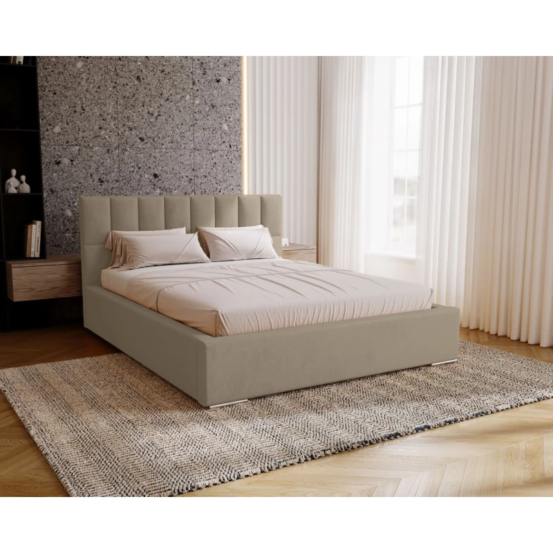 Jednolôžková čalúnená posteľ 120x200 EMPORIA - latte