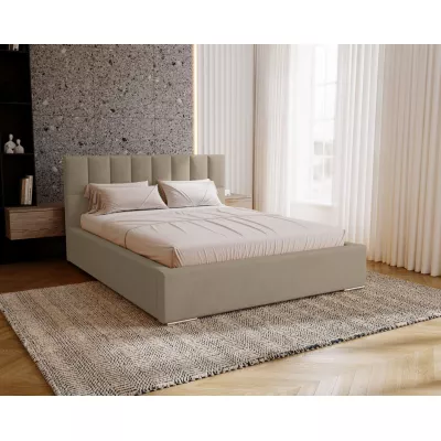 Jednolôžková čalúnená posteľ 120x200 EMPORIA - latte