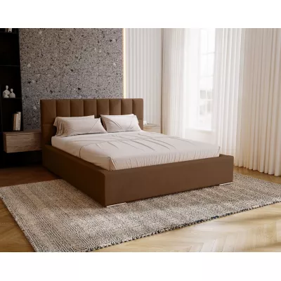 Jednolôžková čalúnená posteľ 120x200 EMPORIA - hnedá