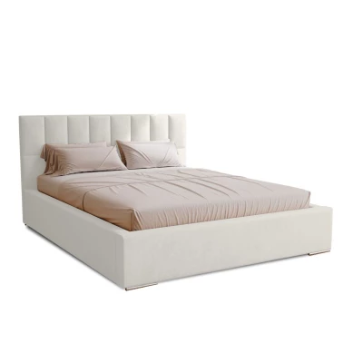 Jednolôžková čalúnená posteľ 120x200 EMPORIA - biela