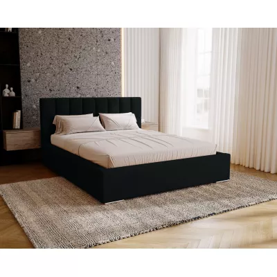 Jednolôžková čalúnená posteľ 120x200 EMPORIA - čierna