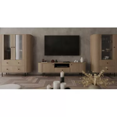 Vitrína so šuplíkmi NYRA - dub cremona