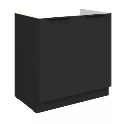 Drezová skrinka LUNARA - šírka 80 cm, čierna