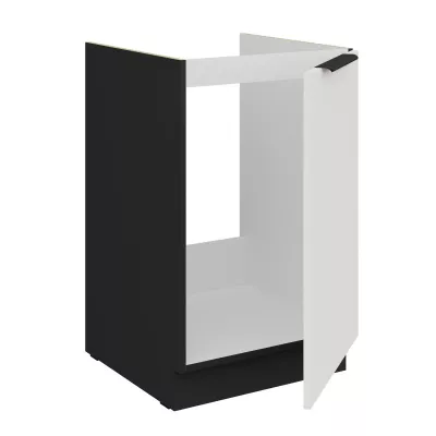 Dolná drezová skrinka LUNARA - šírka 50 cm, biela / čierna