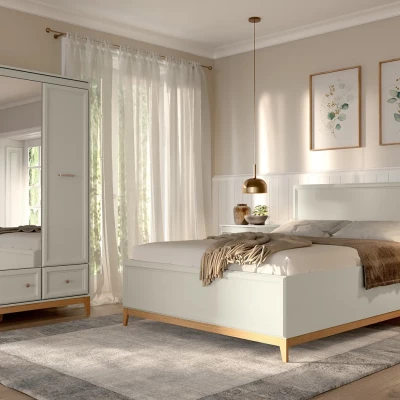 Manželská posteľ s úložným priestorom 160x200 ELLENSBURG - kašmír