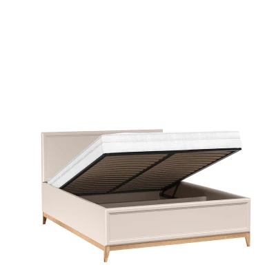 Manželská posteľ s úložným priestorom 160x200 ELLENSBURG - kašmír