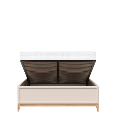 Manželská posteľ s úložným priestorom 160x200 ELLENSBURG - kašmír