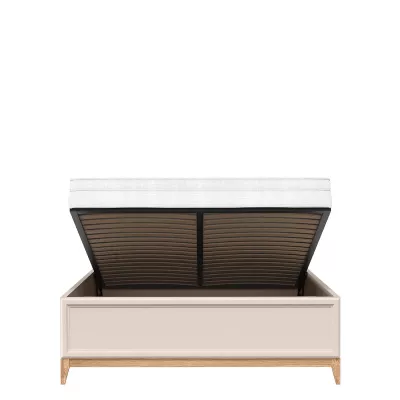 Manželská posteľ s úložným priestorom 160x200 ELLENSBURG - kašmír