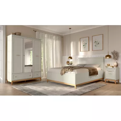 Manželská posteľ s úložným priestorom 140x200 ELLENSBURG - kašmír