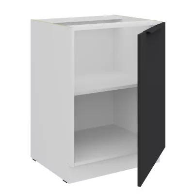 Dolná jednodverová skrinka LUNARA - šírka 60 cm, čierna / biela