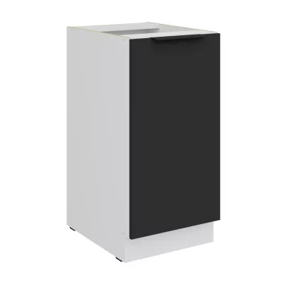 Dolná jednodverová skrinka LUNARA - šírka 40 cm, čierna / biela