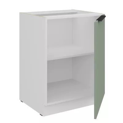 Dolná jednodverová skrinka LUNARA - šírka 60 cm, zelená / biela