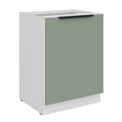 Dolná jednodverová skrinka LUNARA - šírka 60 cm, zelená / biela