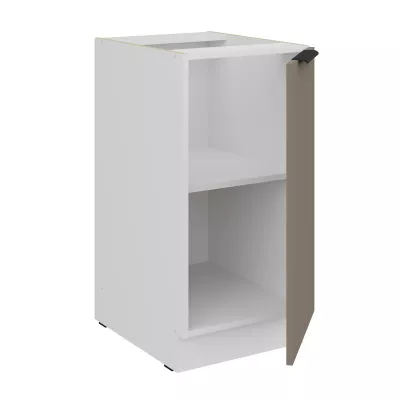 Dolná jednodverová skrinka LUNARA - šírka 40 cm, tmavo béžová / biela