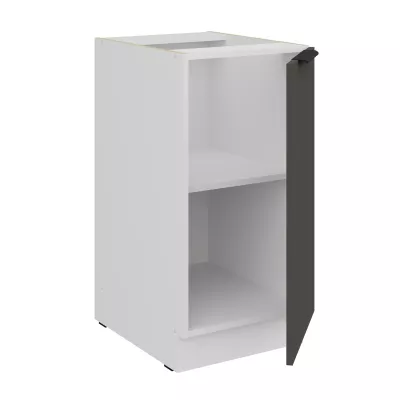 Dolná jednodverová skrinka LUNARA - šírka 40 cm, grafit / biela