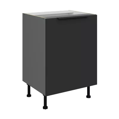 Dolná jednodverová skrinka LUNARA - šírka 60 cm, čierna / antracit