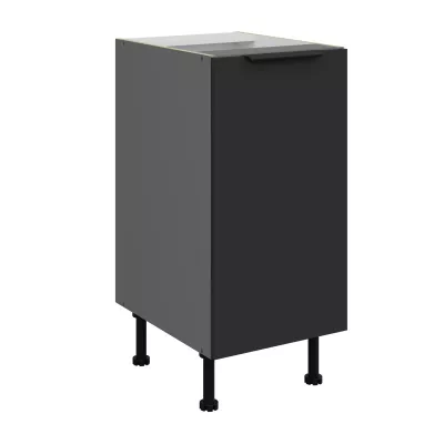 Dolná jednodverová skrinka LUNARA - šírka 40 cm, čierna / antracit