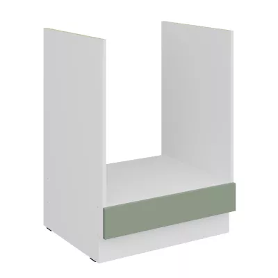 Sporáková skrinka LUNARA - šírka 60 cm, zelená / biela