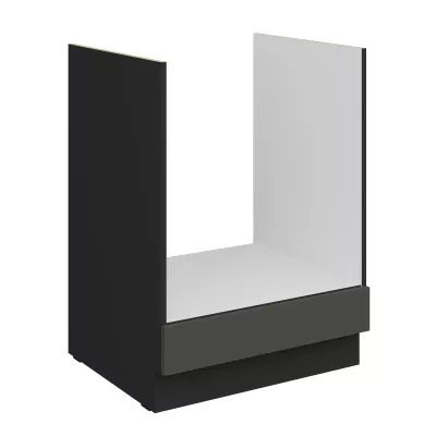 Sporáková skrinka LUNARA - šírka 60 cm, grafit / čierna