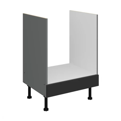 Sporáková skrinka LUNARA - šírka 60 cm, čierna / antracit