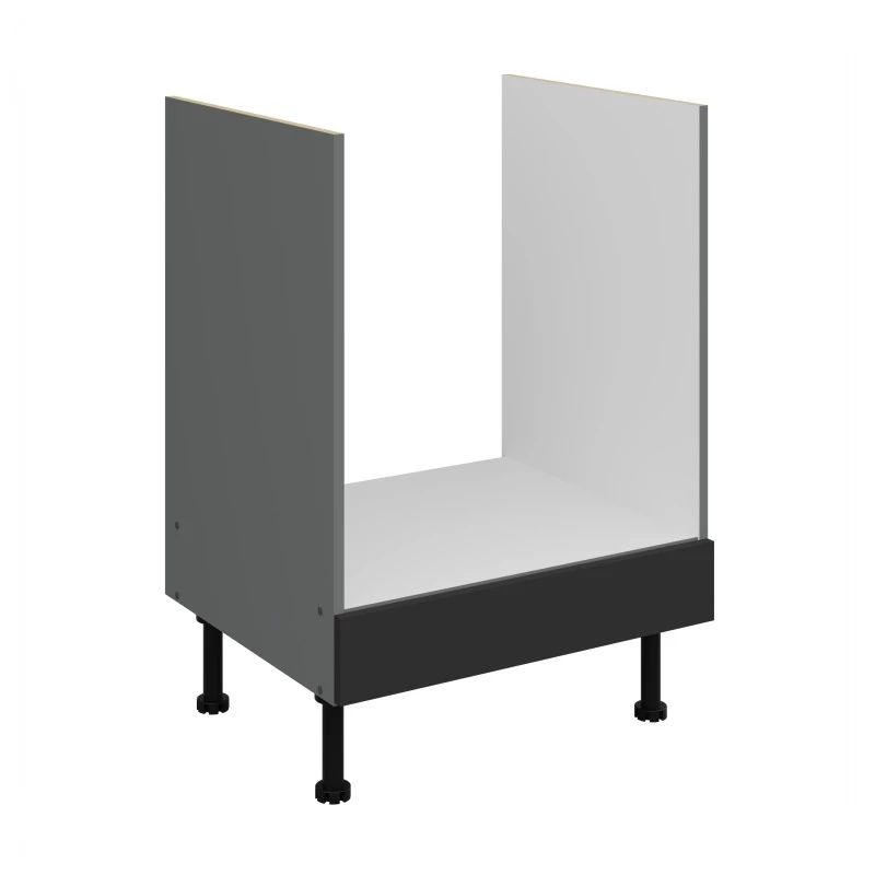 Sporáková skrinka LUNARA - šírka 60 cm, čierna / antracit