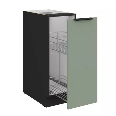 Výsuvná skrinka LUNARA - šírka 30 cm, zelená / čierna