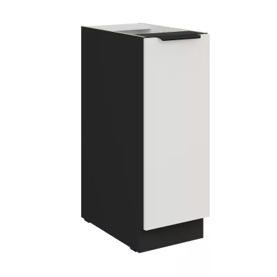 Výsuvná skrinka LUNARA - šírka 30 cm, biela / čierna