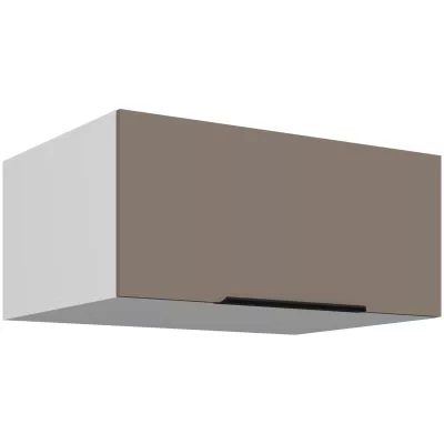 Hlboká digestorová skrinka LUNARA - šírka 80 cm, tmavo béžová / biela