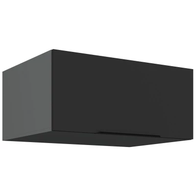 Hlboká digestorová skrinka LUNARA - šírka 80 cm, čierna / antracit