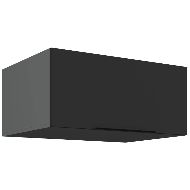 Hlboká digestorová skrinka LUNARA - šírka 80 cm, čierna / antracit