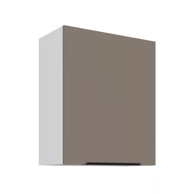 Horná kuchynská skrinka LUNARA - šírka 60 cm, tmavo béžová / biela