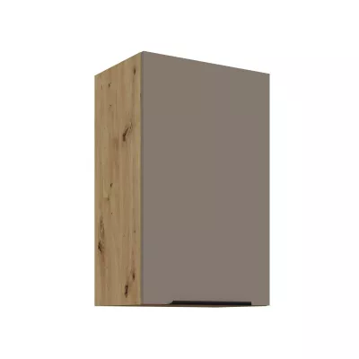 Horná kuchynská skrinka LUNARA - šírka 45 cm, tmavo béžová / dub artisan