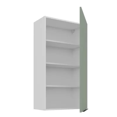 Vysoká horná kuchynská skrinka LUNARA - šírka 60 cm, zelená/biela