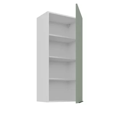 Vysoká horná kuchynská skrinka LUNARA - šírka 50 cm, zelená/biela