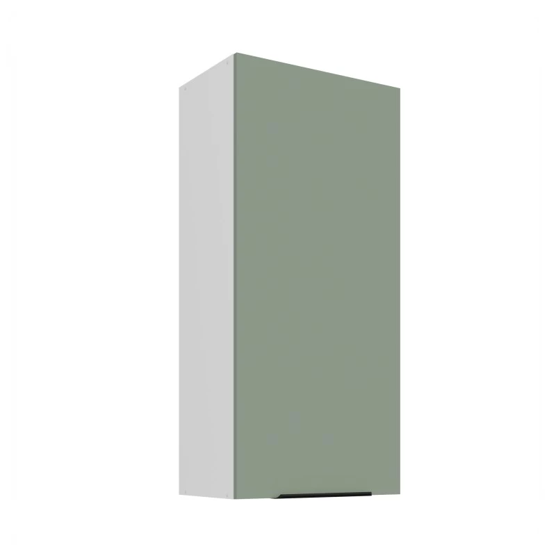 Vysoká horná kuchynská skrinka LUNARA - šírka 50 cm, zelená/biela