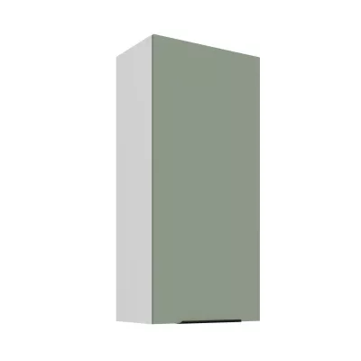 Vysoká horná kuchynská skrinka LUNARA - šírka 50 cm, zelená/biela