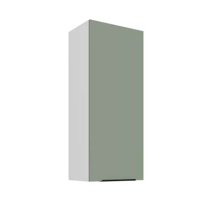 Vysoká horná kuchynská skrinka LUNARA - šírka 45 cm, zelená / biela