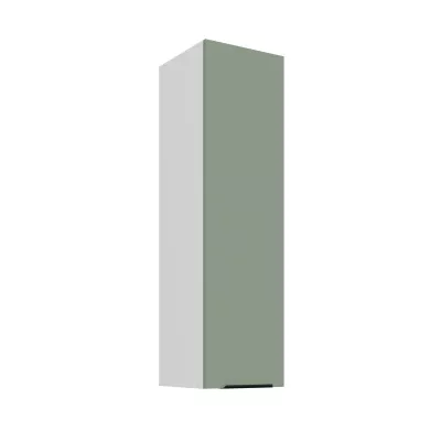 Vysoká horná kuchynská skrinka LUNARA - šírka 30 cm, zelená / biela