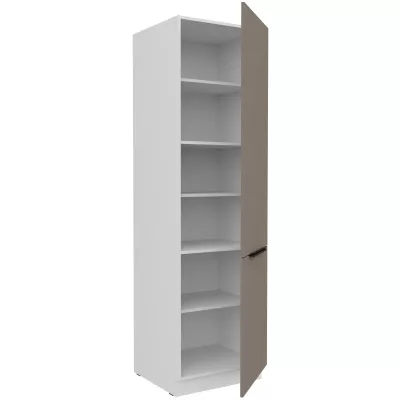 Potravinová skriňa LUNARA - šírka 60 cm, tmavo béžová / biela