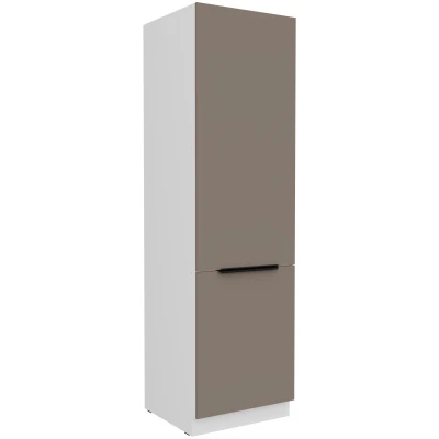 Potravinová skriňa LUNARA - šírka 60 cm, tmavo béžová / biela