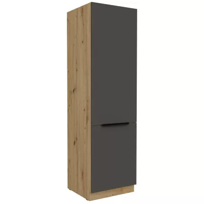 Potravinová skriňa LUNARA - šírka 60 cm, grafit / dub artisan