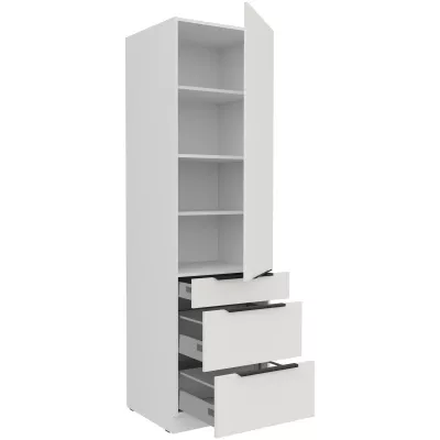 Potravinová skriňa so šuplíkmi LUNARA - šírka 60 cm, biela