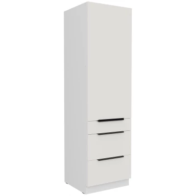 Potravinová skriňa so šuplíkmi LUNARA - šírka 60 cm, biela