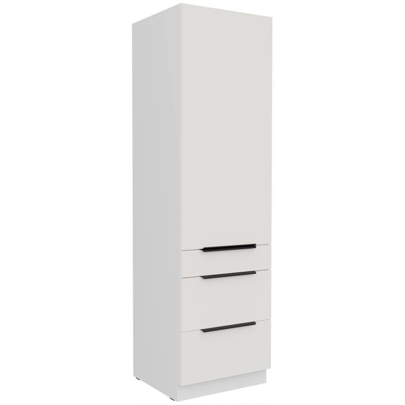 Potravinová skriňa so šuplíkmi LUNARA - šírka 60 cm, biela