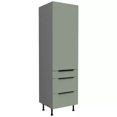 Potravinová skriňa so šuplíkmi LUNARA - šírka 60 cm, zelená / antracit